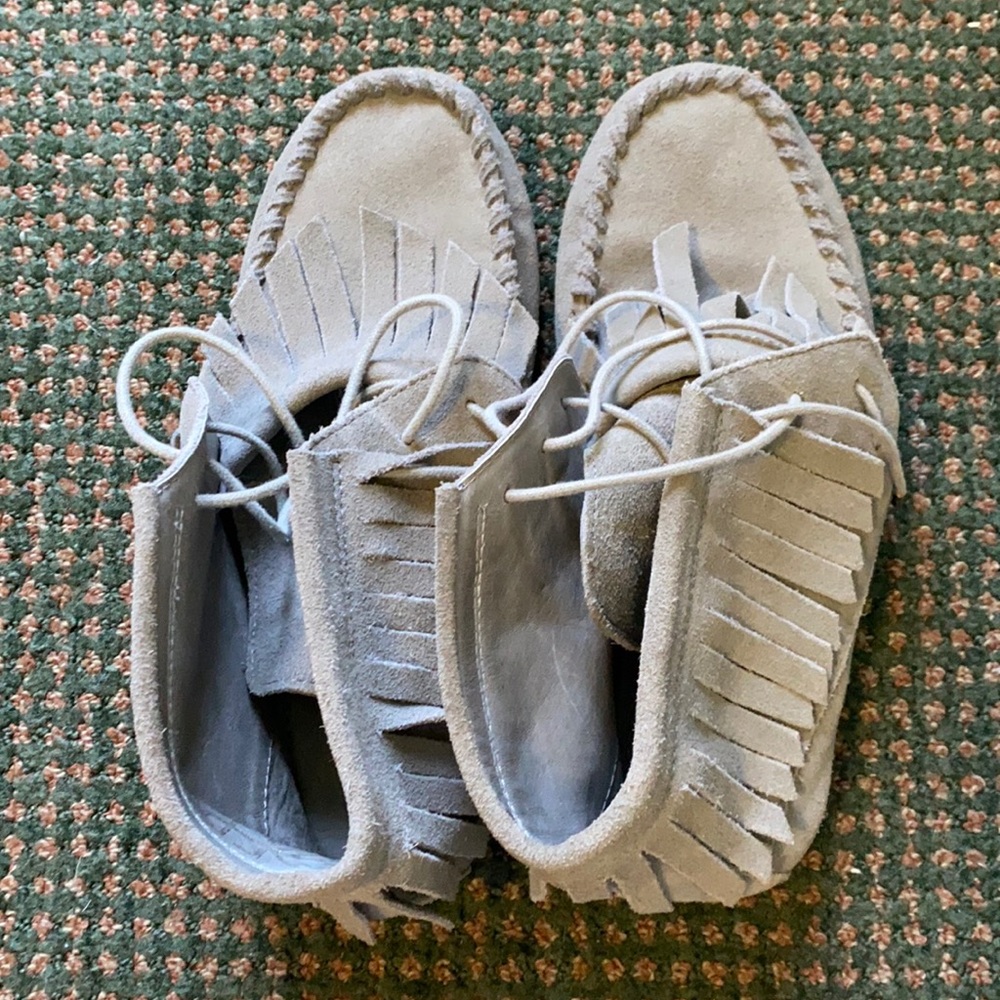 Freshly Picked Mama Moccasin Grey Size 9